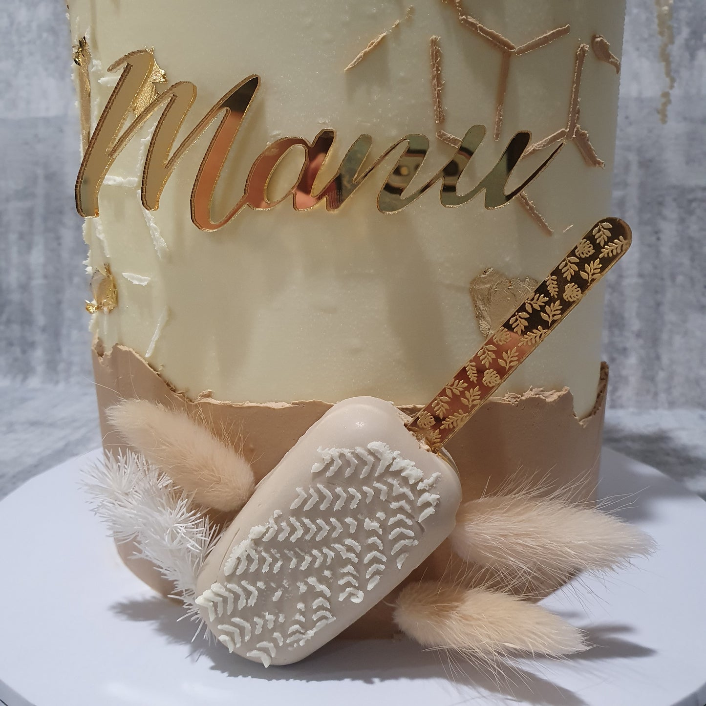 Elegant Leaf (pick colour) Acrylic Cakesicle Stick