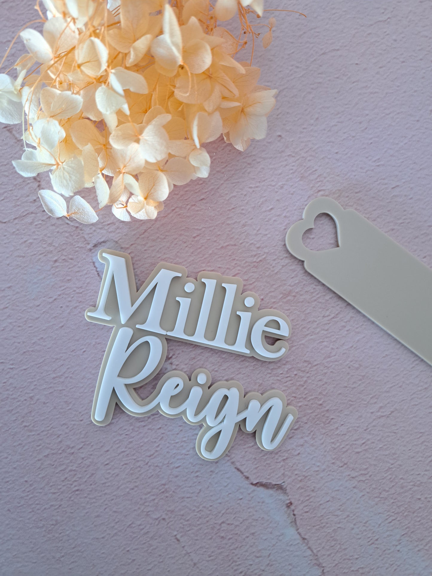 2 Layer - 2 tone Acrylic Cake Charm