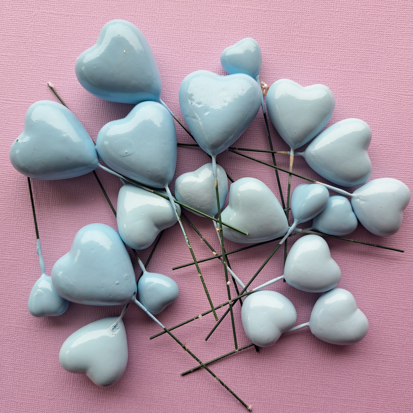 Baby Blue Heart Faux Ball Set
