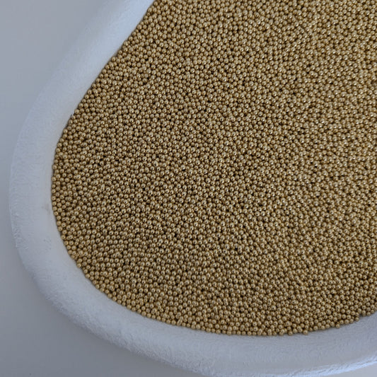 Shiny Gold 3mm Edible Sprinkle - 60g