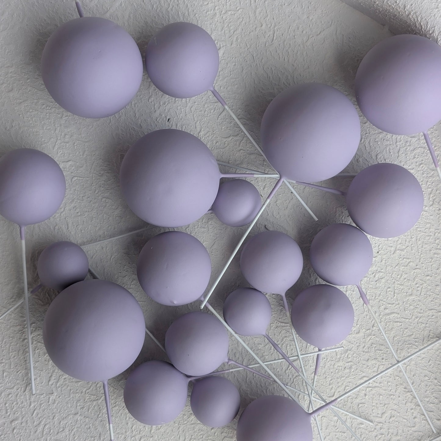 Pastel Purple Matte Faux Ball Set