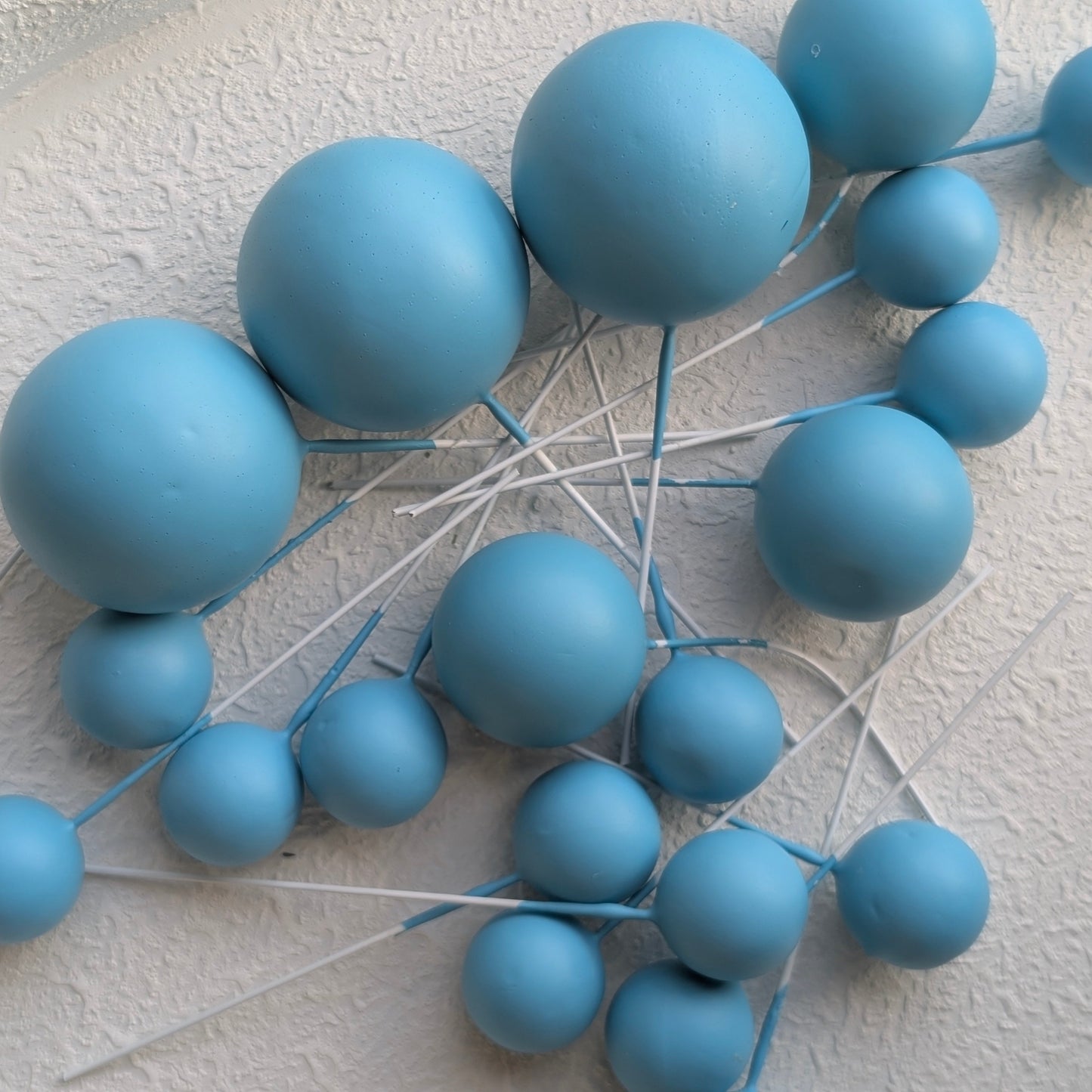 Lolly Blue Matte Faux Ball Set