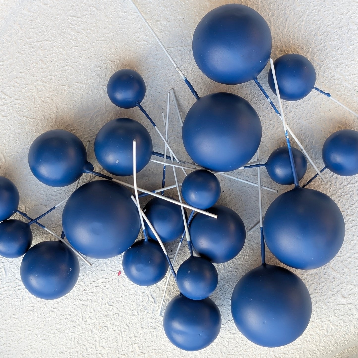 Navy Blue Matte Faux Ball Set