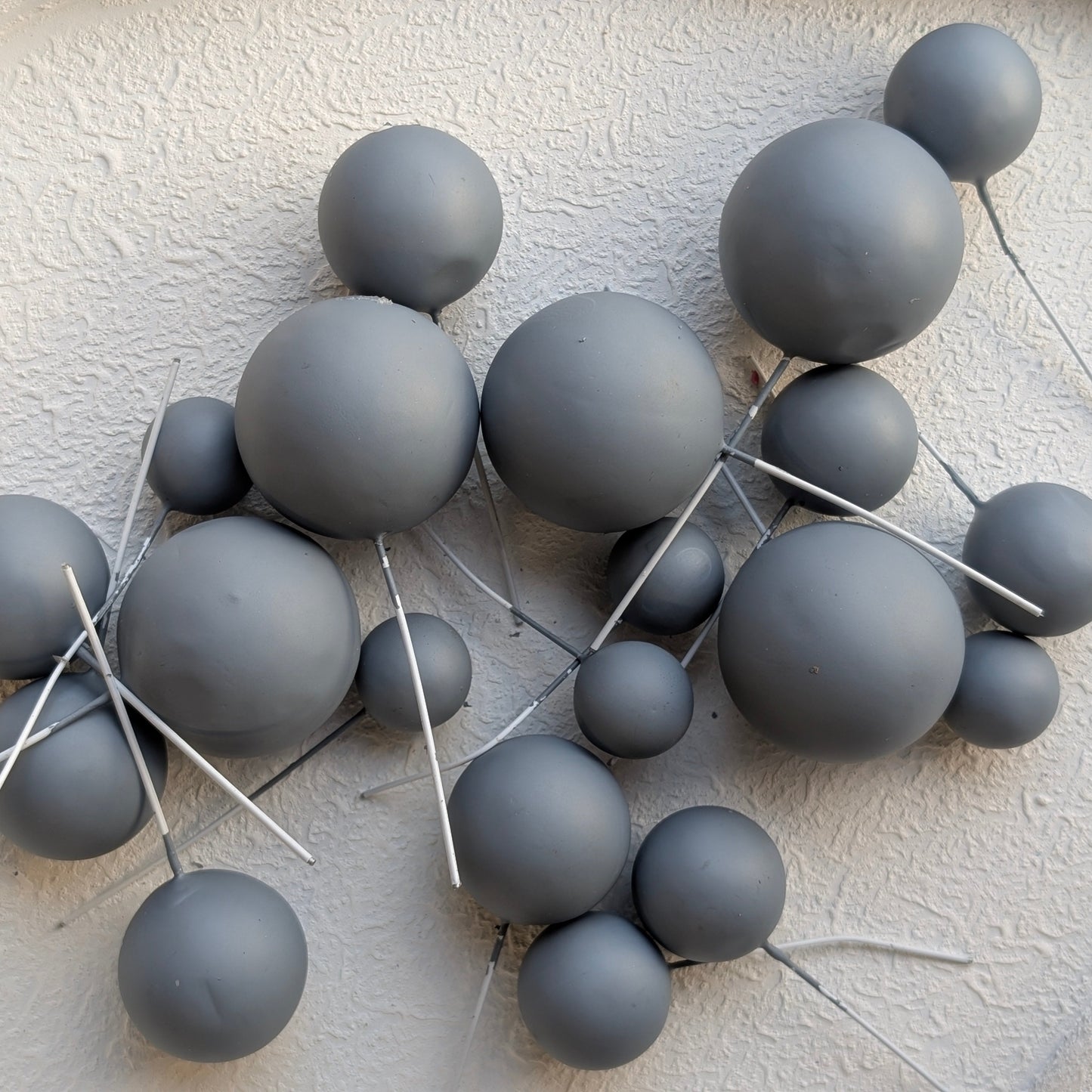 Elephant Grey Matte Faux Ball Set