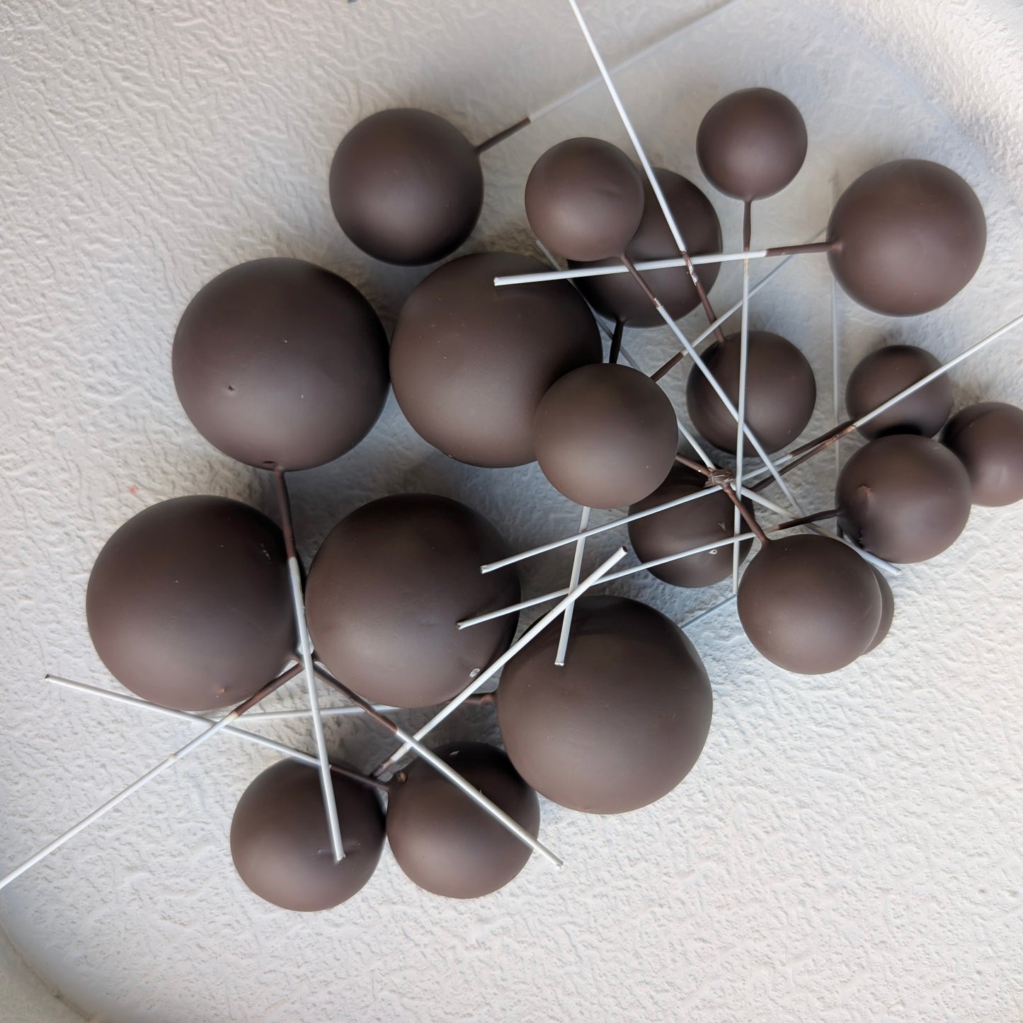 Brown Matte Faux Ball Set