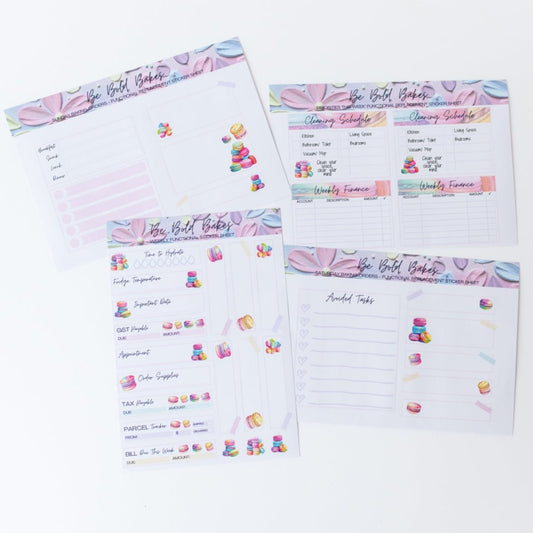 Macaron - Weekly Functional Sticker Sheet Set