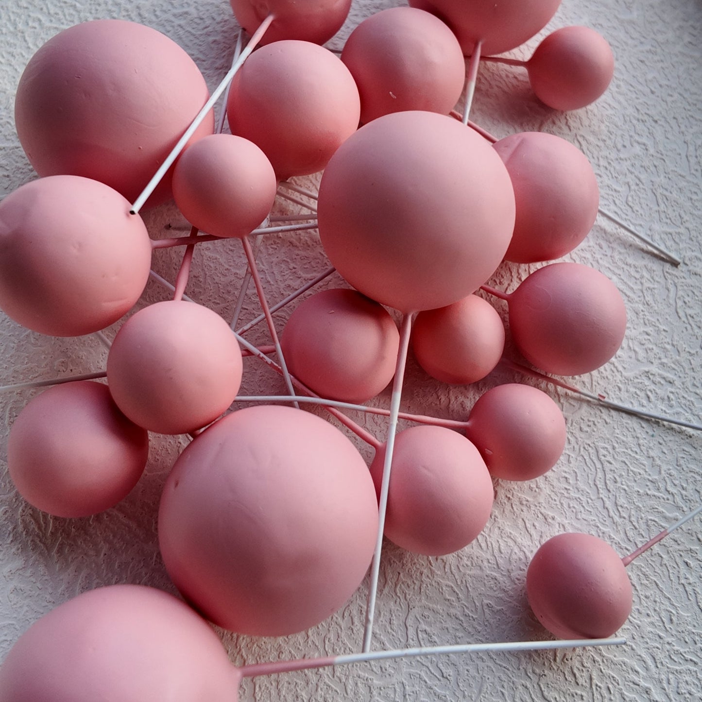 Baby Pink Matte Faux Ball Set