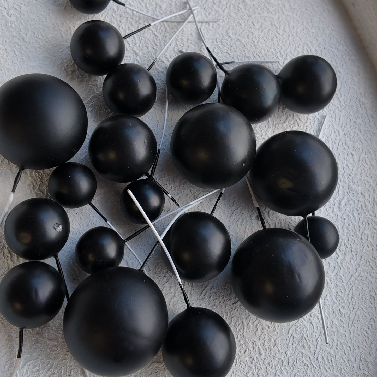 Black Matte Faux Ball Set