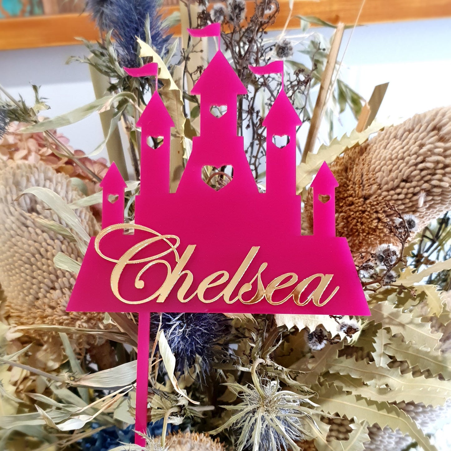 'Princess Castle' Acrylic Cake Topper