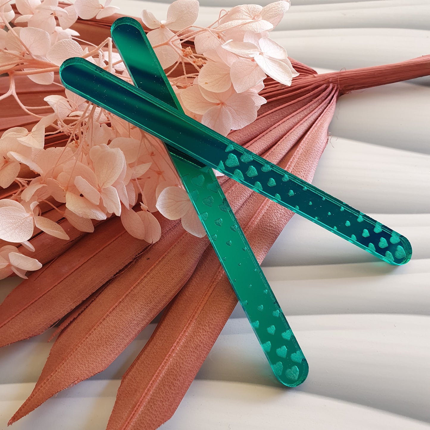 Elegant Love Heart (pick colour) Acrylic Cakesicle Stick