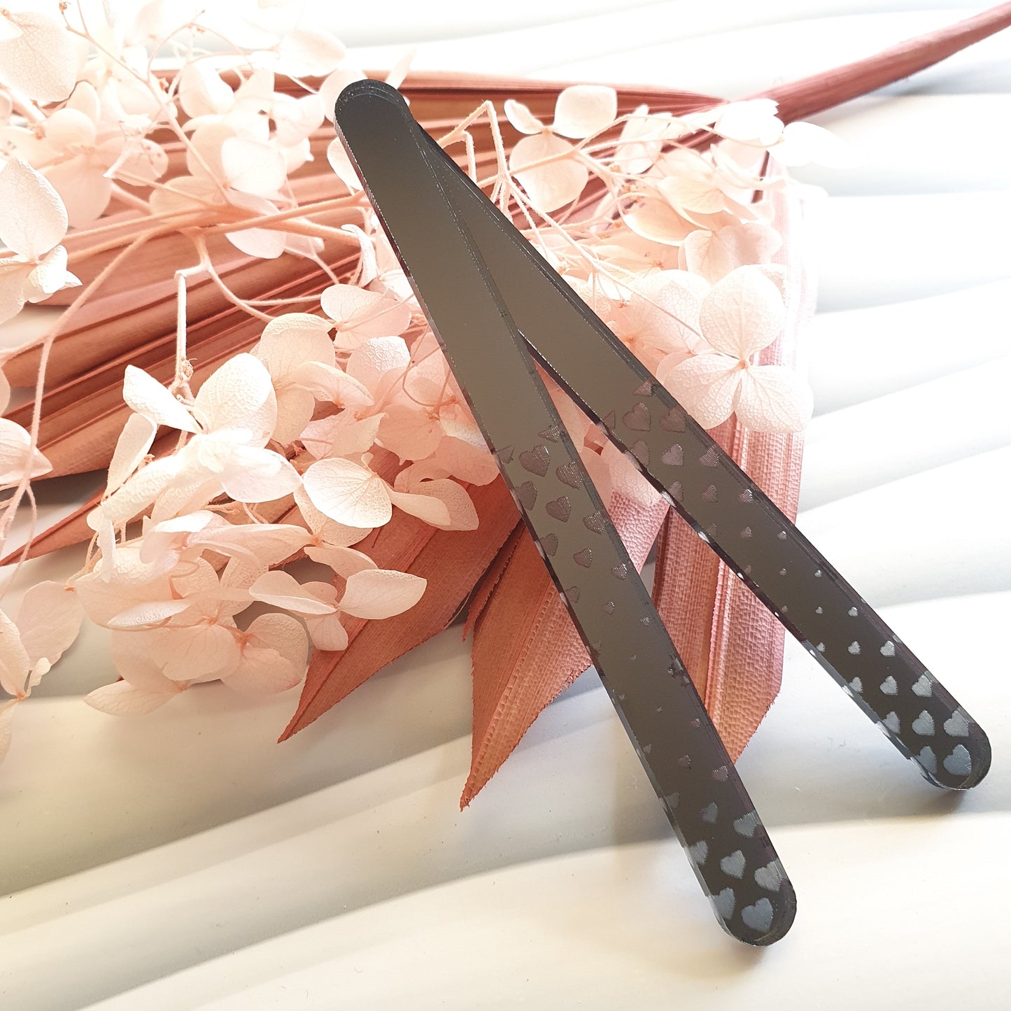 Elegant Love Heart (pick colour) Acrylic Cakesicle Stick