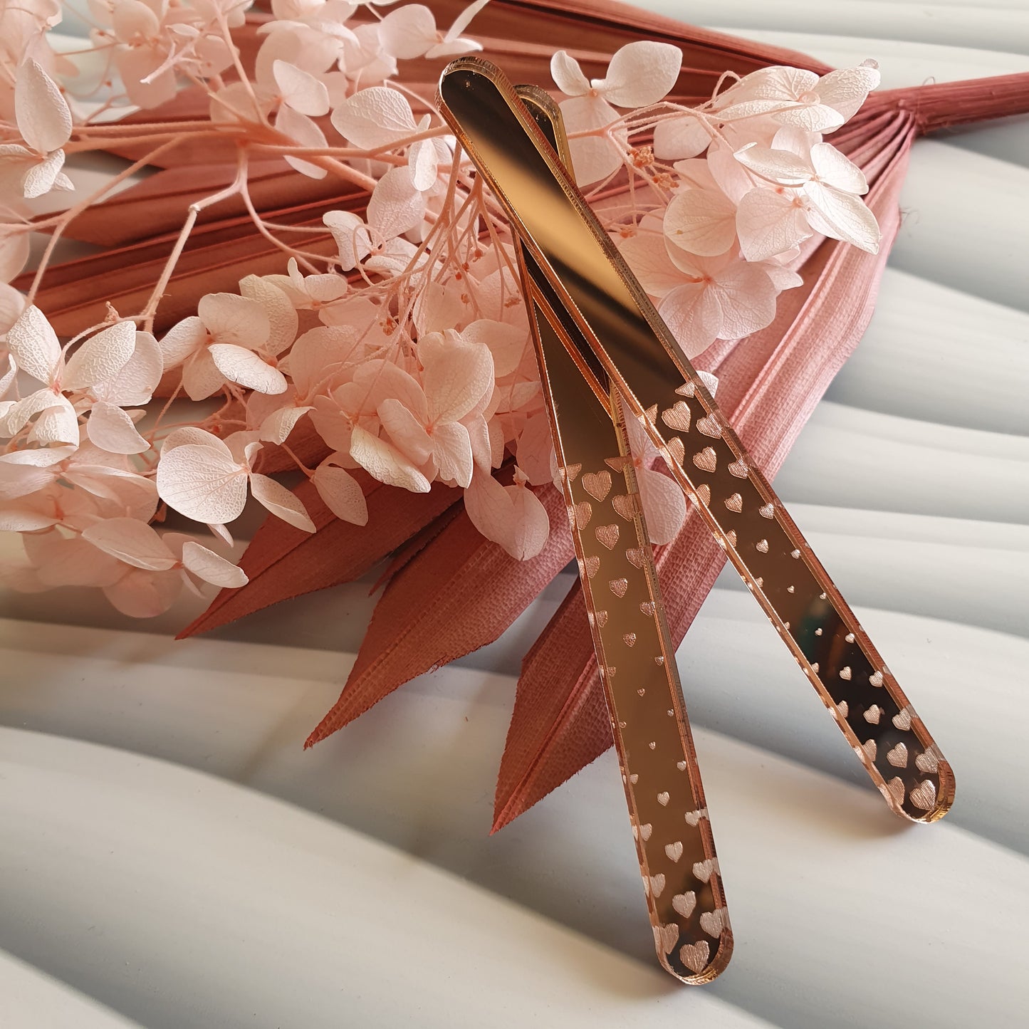 Elegant Love Heart (pick colour) Acrylic Cakesicle Stick