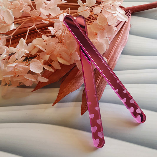 Elegant Descending Love Heart (pick colour) Acrylic Cakesicle Stick