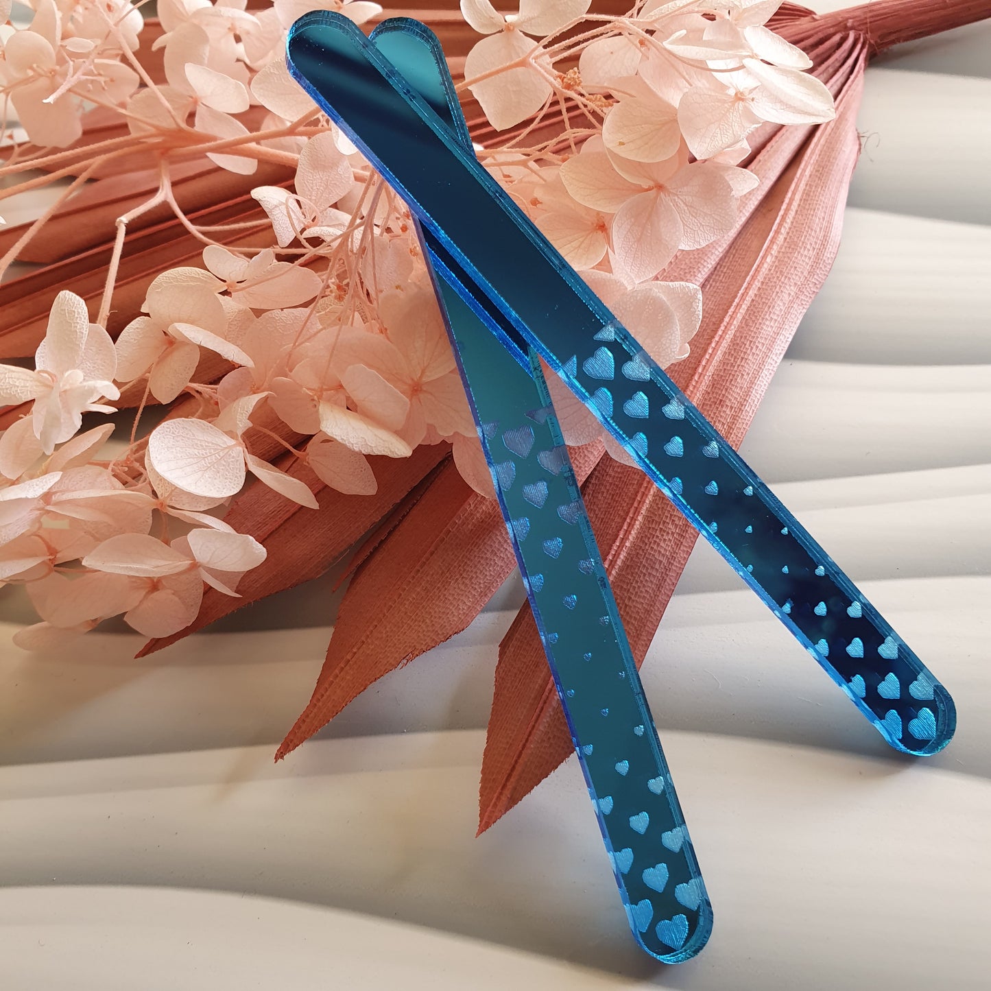 Elegant Love Heart (pick colour) Acrylic Cakesicle Stick