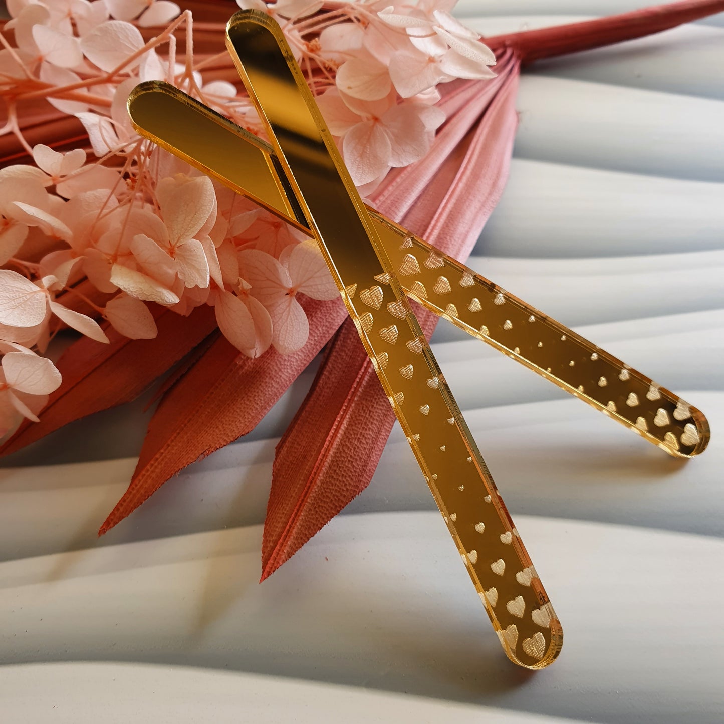 Elegant Love Heart (pick colour) Acrylic Cakesicle Stick