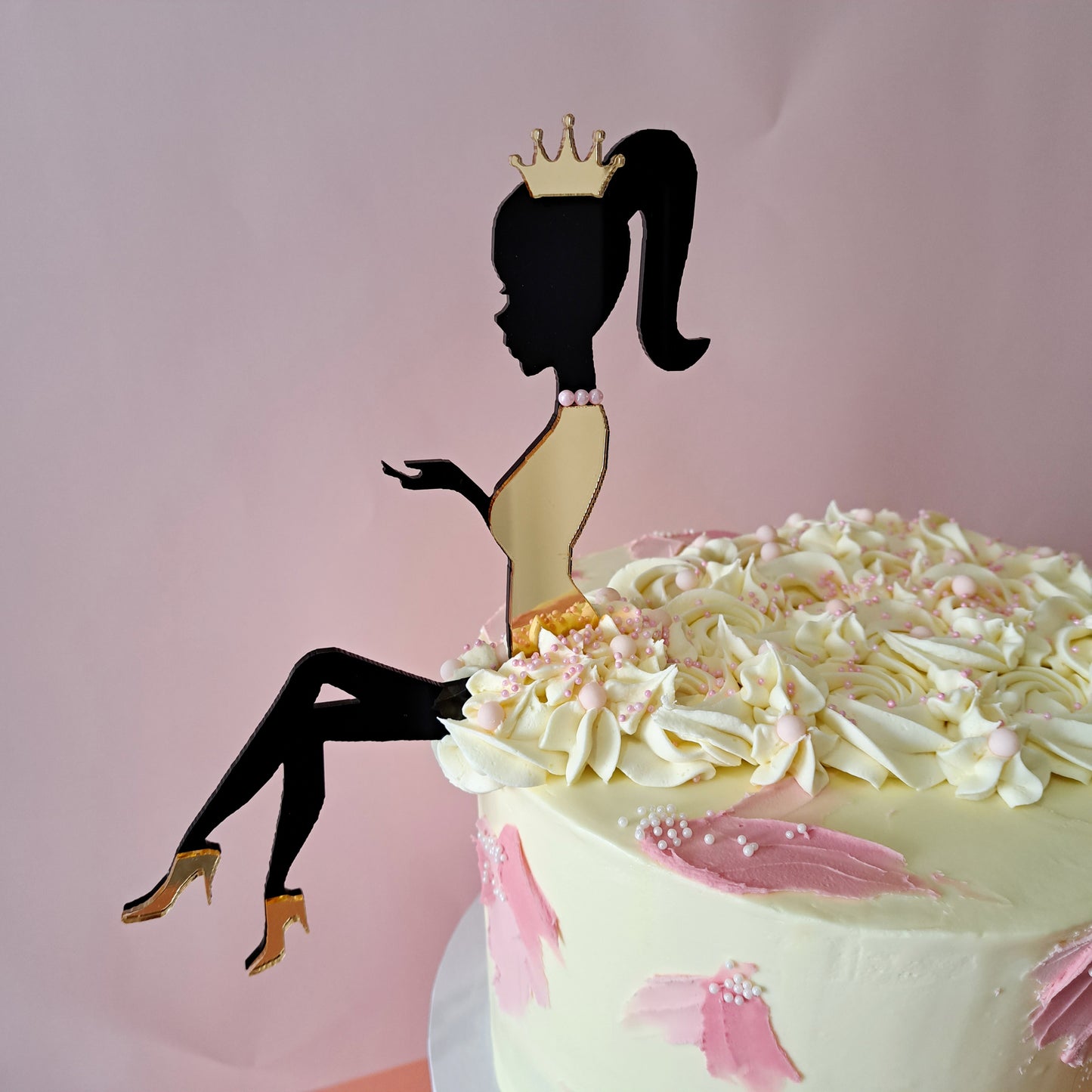 Lady Acrylic Cake Topper