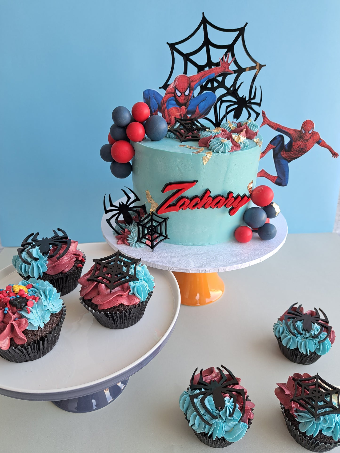 'Spider Web' Acrylic Cake Topper