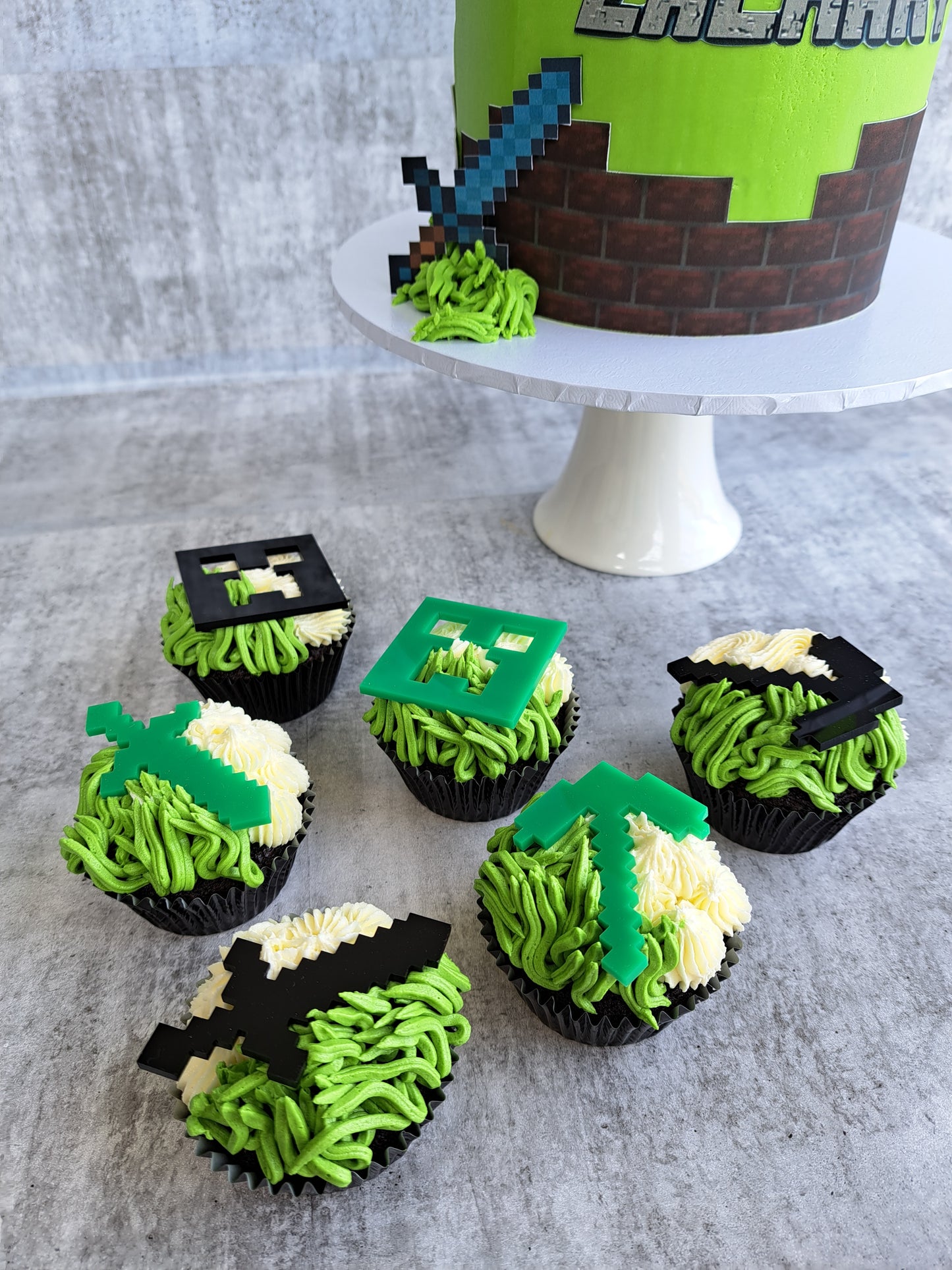Minecraft Acrylic Cake Charm Set