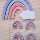 Rainbow Acrylic Cake Topper Set