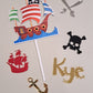 Pirate Acrylic Cake Charm Set