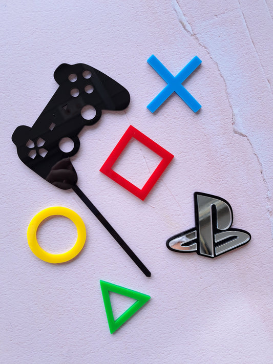 Play Station Acrylic Cake Charm Set