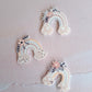 Boho Rainbow Printed Acrylic Cake Charm Set