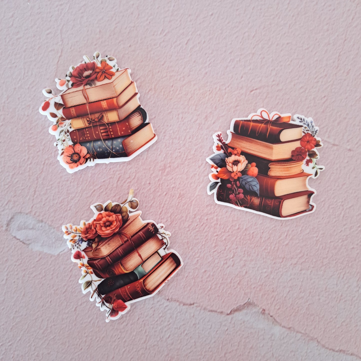 Library Books Printed Acrylic Cake Charm Set