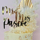 Mr & Mrs 'Name' Acrylic Cake Topper