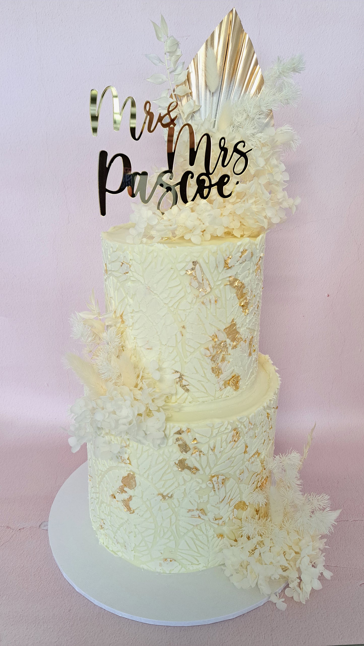 Mr & Mrs 'Name' Acrylic Cake Topper