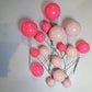 Hot Pink & Baby Pink Faux Ball Set