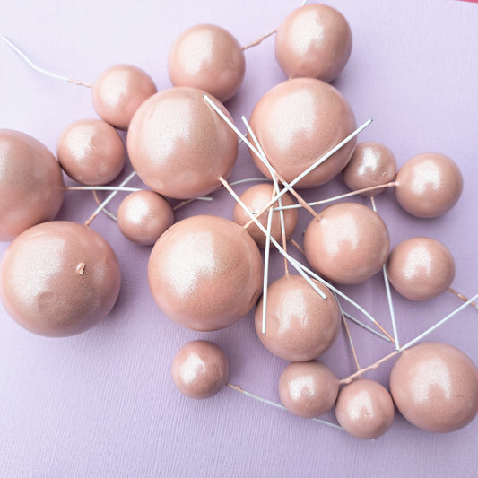 Pearl Light Pink Faux Ball Set