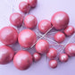 Pearl Hot Pink Faux Ball Set