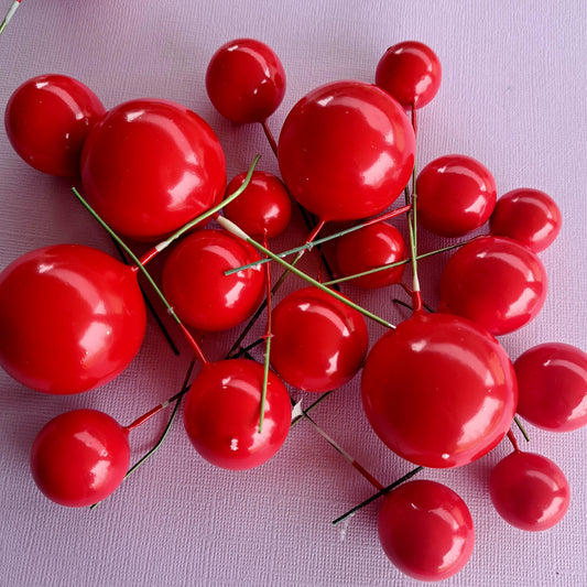 Red Faux Ball Set