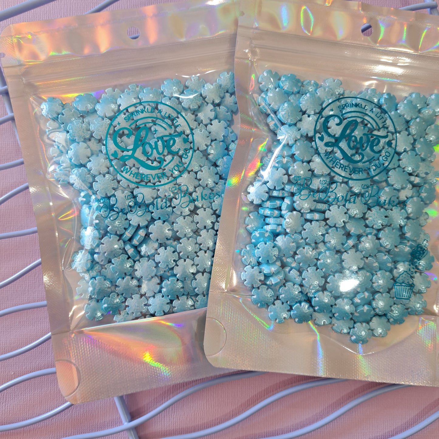 Blue Snowflake Edible Sprinkle - 60g