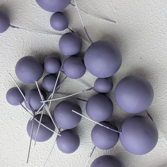 Dark Purple Matte Faux Ball Set