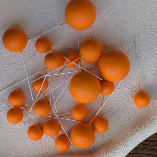 Neon Orange Faux Ball Set