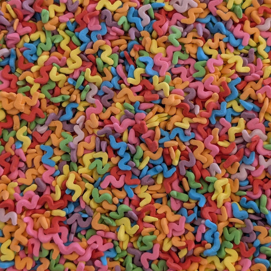 Rainbow Squiggle Confetti Edible Sprinkle - 60g