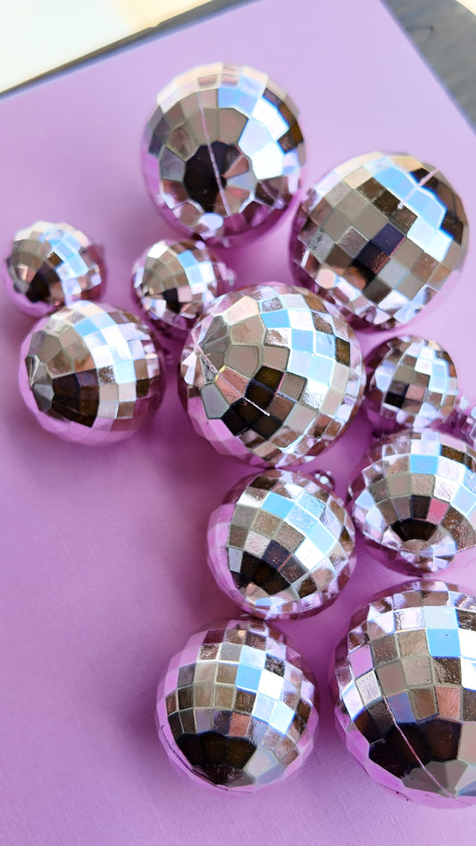 Mirror Disco Silver Ball Set