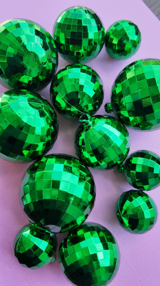 Mirror Disco Green Ball Set