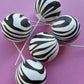 Zebra Faux Ball Set