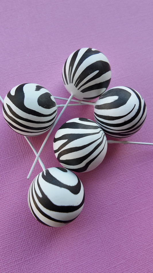 Zebra Faux Ball Set