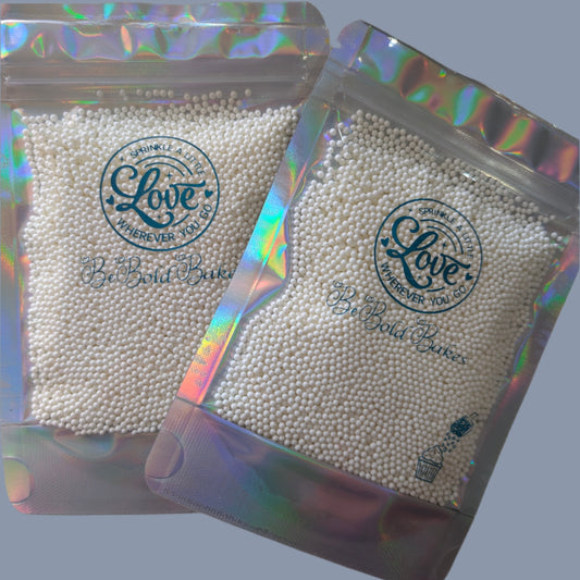 White 2mm Sprinkle - 60g