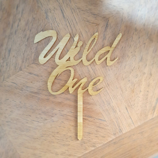 'Wild One' Acrylic Cake Topper