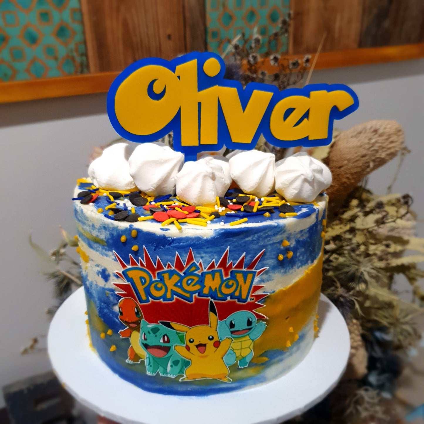 'Pokémon Name' Acrylic Cake Topper