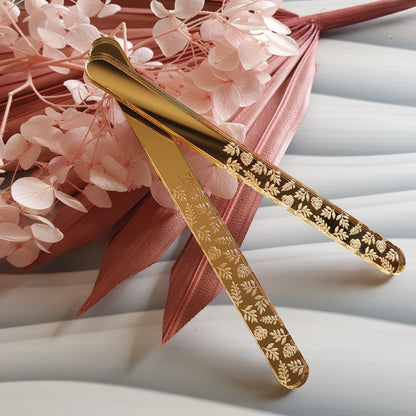 Elegant Leaf (pick colour) Acrylic Cakesicle Stick