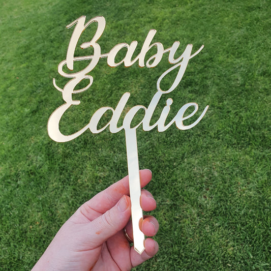 Baby 'Name' Acrylic Cake Topper