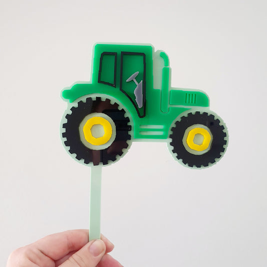Tractor Acrylic Cake Topper