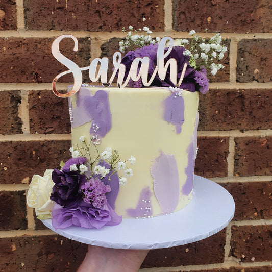 'Name' Acrylic Cake Topper