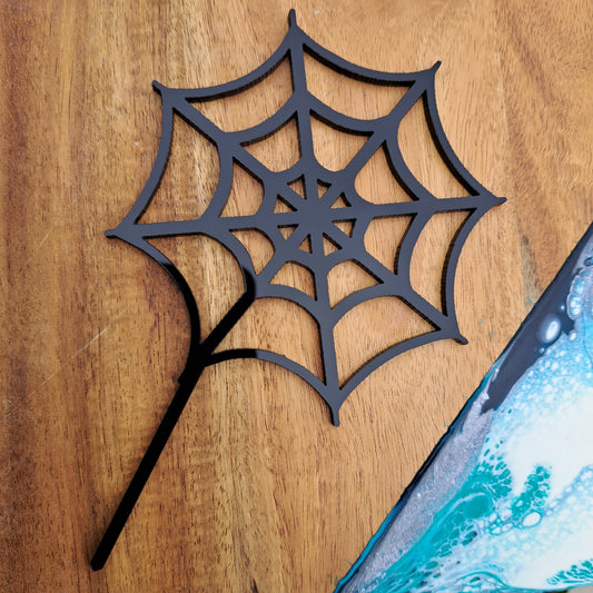 'Spider Web' Acrylic Cake Topper