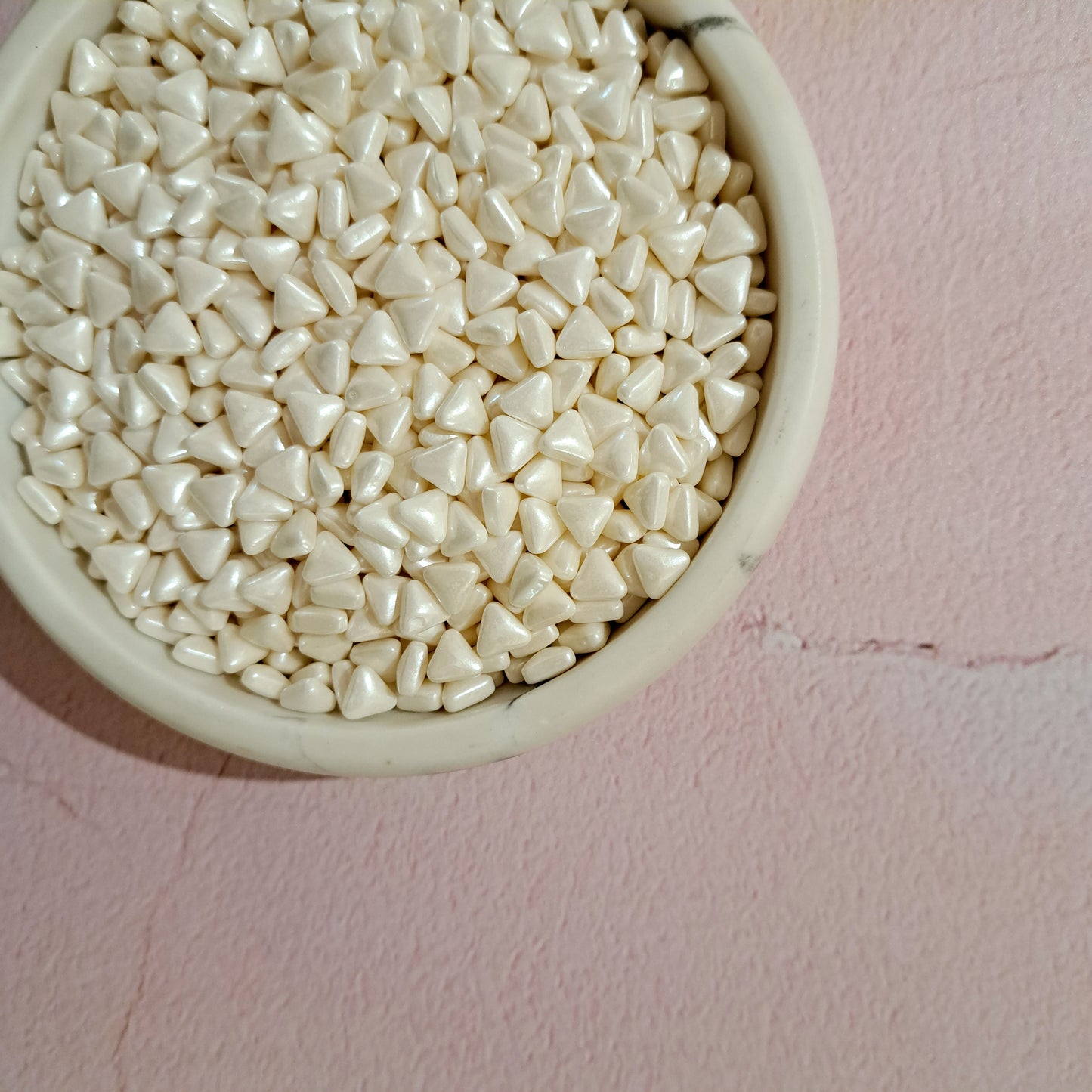 White Triangle Edible Sprinkle - 60g